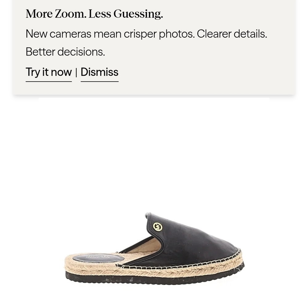 Michael Kors Black Espadrille Slides - Picture 7 of 7